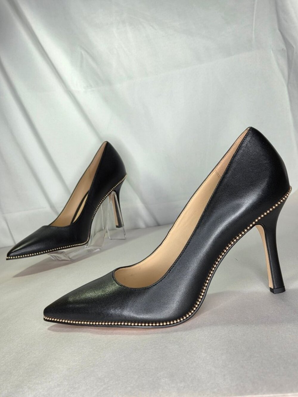 COACH Samantha Signature Pointed-Toe Leather Pumps Size: 10 B